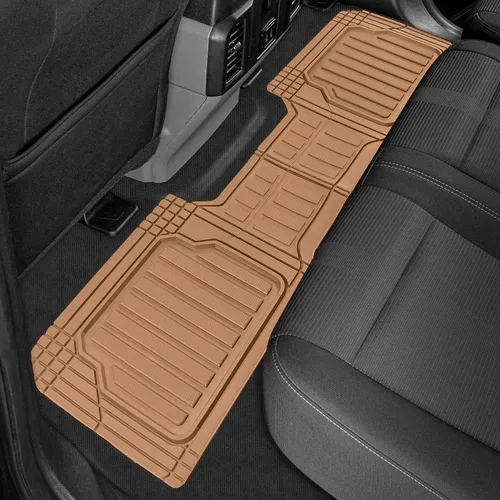 Miniatura 9 de CAT® ToughLiner™ - Alfombrillas de piso beige para coche, resistentes para adaptarse al diseño, alfombrillas de piso para camiones de alta