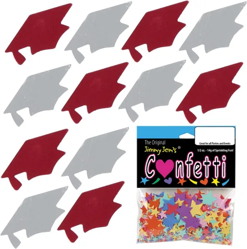 Miniatura 145 de Confetti Grad Cap Negro, Azul Marino Combo - 2 bolsas de media onza (1 oz)