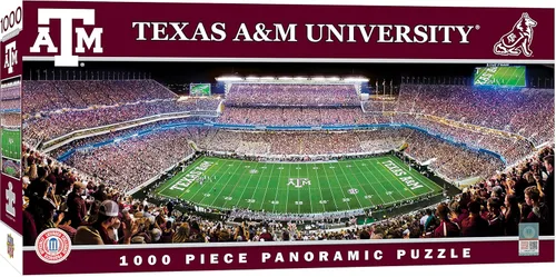 Miniatura 7 de MasterPieces Rompecabezas de 1000 piezas – NCAA Texas A&M Aggies vista panorámica del estadio de fútbol americano, divertido para adultos y familia