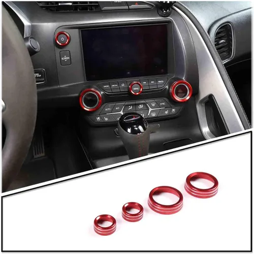 Miniatura 22 de TINKI Anillo decorativo de ajuste de brillo para instrumento de automóvil, para Chevy C7 Corvette 2014-2019, accesorios interiores