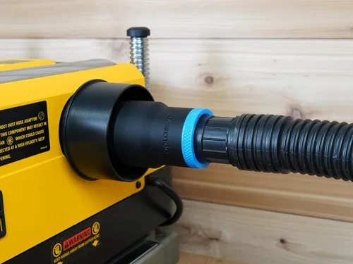 Miniatura 9 de Adaptador de manguera de 2 1/2 pulgadas compatible con cepilladora Dewalt DW735 y DW735x - ¡Hecho en EE. UU!