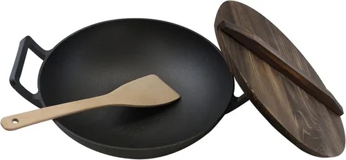 Miniatura 5 de Hierro fundido, juego de 5 sartenes pre-sazonadas, incluyendo 3", 5", 8", 9" y 12