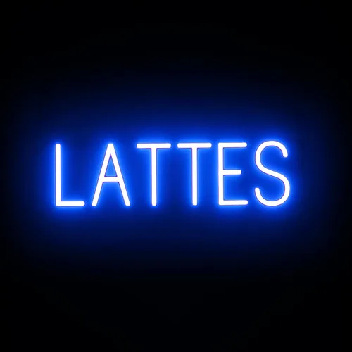 Miniatura 55 de SpellBrite Letrero de té Aspecto de letrero de té neón, luz LED azul, 13.1 x 6.3 pulgadas