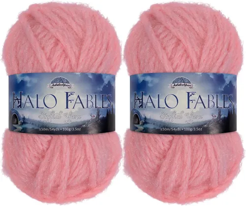 Miniatura 24 de JubileeYarn Halo Fables Yarn - 100g/Skein Bulky Polyester - North Wind Sun - 2 Skeins