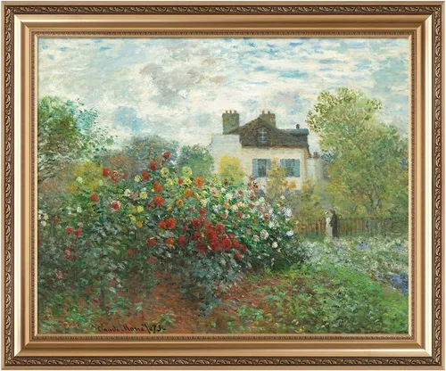 Miniatura 10 de IPIC - Reproducción artística de los lirios de agua de Claude Monet 1906, impresiones giclée coinciden con el marco dorado clásico, arte de pared