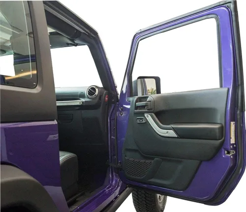 Miniatura 2 de POETRYXIAO Moldura para manija de agarre de puerta interior para Jeep Wrangler JK 2011-2018, Wrangler OEM #1RC72JAHAD, accesorios Wrangler