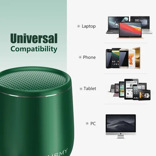 Miniatura 8 de INSMY Pequeño altavoz Bluetooth, mini altavoz inalámbrico portátil impermeable, emparejamiento estéreo de audio rico en graves intensos