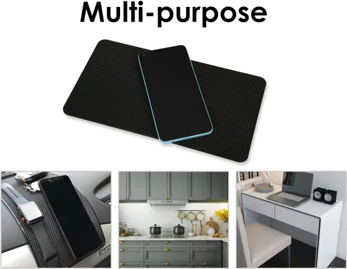 Miniatura 5 de Alfombrilla antideslizante mágica extra grande de 10.2 x 5.9 in para tablero de instrumentos de automóvil, alfombrilla adhesiva para teléfono