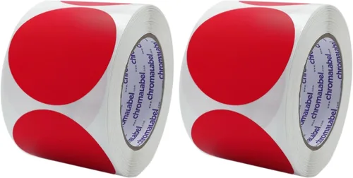 Miniatura 10 de ChromaLabel Etiquetas adhesivas circulares de 3 pulgadas, etiquetas adhesivas redondas de alta visibilidad, puntos adhesivos extraíbles, 500