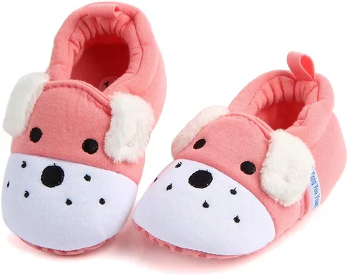 Sawimlgy Pantuflas de dibujos animados para recién nacidos, para bebés, niños y niñas, suela antideslizante suave, suela antideslizante, zapatos