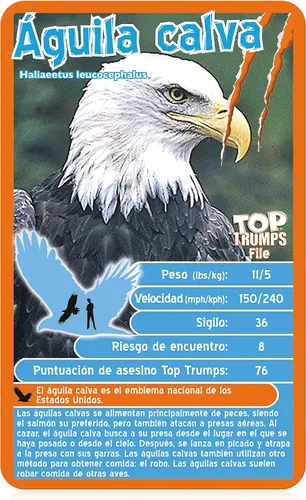 Miniatura 5 de Top Trumps Juego de cartas Deadliest Predators Edición en español, aprende sobre el gran tiburón blanco, el dragón de Komodo y la Cobra Real en este