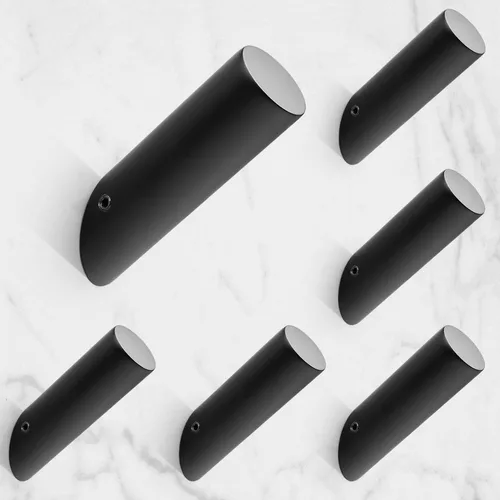 Miniatura 24 de NINETREX Ganchos negros para toallas, gancho negro mate, ganchos modernos para toallas, ganchos de acero inoxidable SUS 304, resistentes al agua
