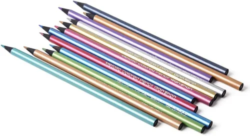 Miniatura 6 de Art Supplies Juego de lápices de grafito y carbón para estudiantes y artistas 12 lápices metálicos