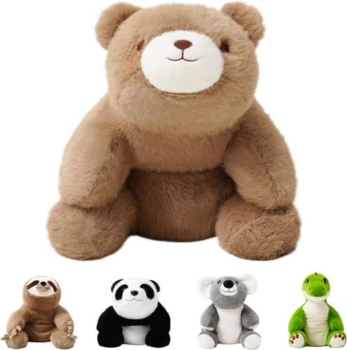 Animales de peluche con peso, peluche de oso, peluche de oso pesado, regalos de juguete para niños y adultos, marrón, 4.5 libras, 25 pulgadas