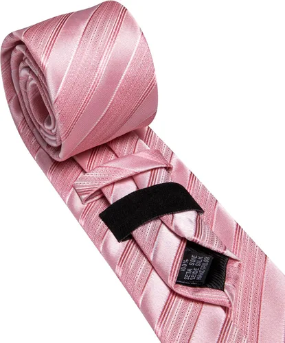 Miniatura 245 de Barry.Wang Juego de corbatas para hombre, corbata de seda a rayas, tejido a cuadros, gemelos formales, negocios, boda