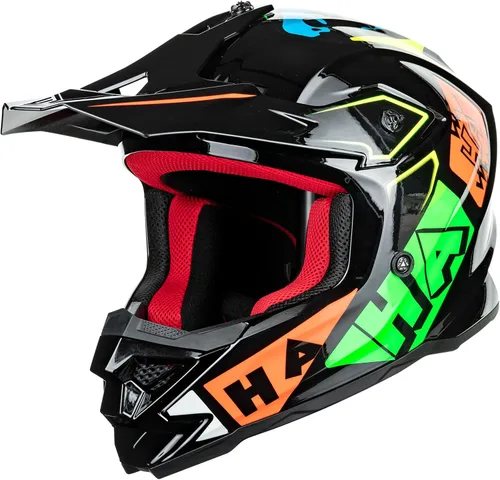 Miniatura 2 de ILM Casco ATV juvenil para niños, motocross, BMX, todoterreno, Go Kart, casco DOT ECE modelo Z705 (Hip-hop, L)