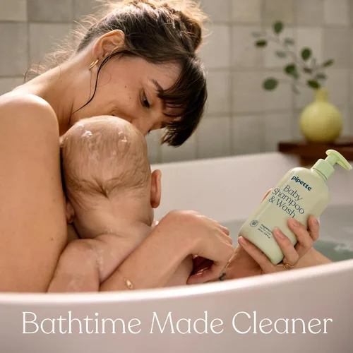 Miniatura 5 de Pipette Vanilla + Ylang Ylang Wash and Lotion Duo - Paquete de 2, limpio, incluye gel de baño y loción para recién nacidos y niños, baño sin