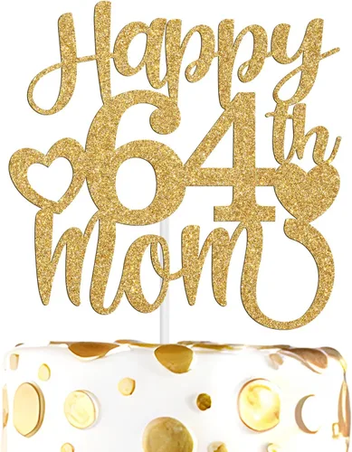 Miniatura 11 de Decoración para tartas con texto en inglés "Happy 50th Mom", feliz 50 cumpleaños para madre, saludos a 50 años, cumpleaños, aniversario, suministros