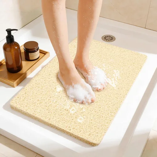 Miniatura 10 de Joyhalo Tapete de ducha antideslizante, de secado rápido, para ducha, bañera, baño, hogar, 24 x 24 pulgadas, color aguamarina