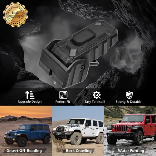 Miniatura 7 de Pestillo de capó de bloqueo con llaves, pestillo de capó para Jeep Wrangler JK/JKU 2007-2017, accesorios antirrobo, resistente al polvo y al agua