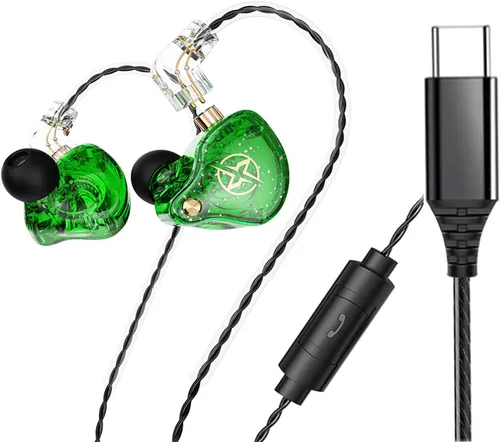 Miniatura 12 de FEDAI DX2 - Auriculares con monitor de oído, sonido superior con cable con controlador dual dinámico, auriculares profesionales con aislamiento