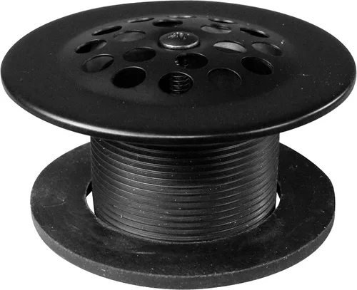 Miniatura 6 de Westbrass R92K-62 - Cubierta de drenaje de rejilla de rosca fina de 1-3/8 pulgadas con placa frontal de palanca de viaje y buje adaptador de Mate
