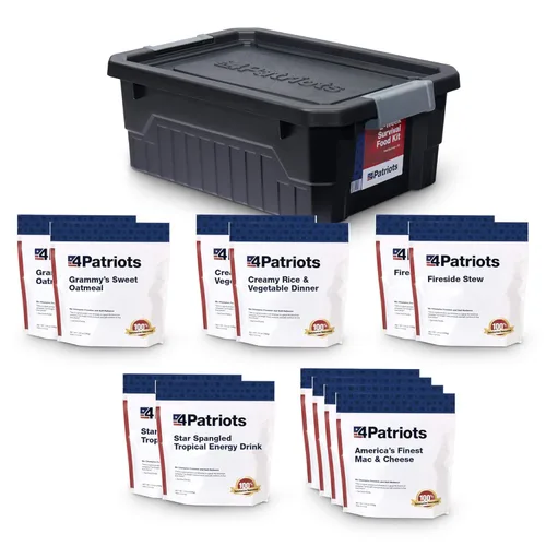 Miniatura 14 de 4Patriots suministro de alimentos para emergencias, kit de supervivencia para 72 horas, vida útil de 25 años, 16 porciones