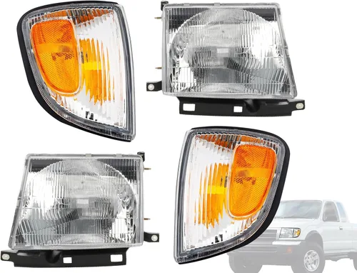 Miniatura 23 de APA - Lámpara de repuesto para faros delanteros con bisel gris para Dakota 1991 1992 1993 1994 1995 1996 con paquete AERO Driver lado izquierdo