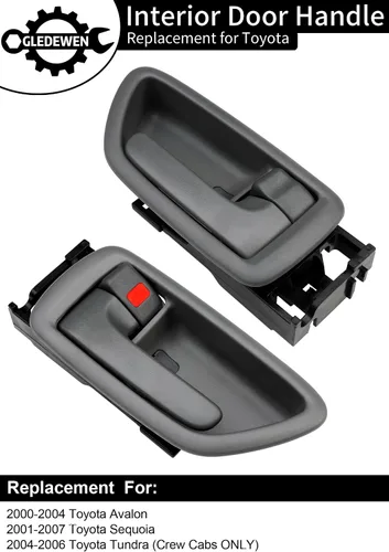 Miniatura 2 de Manija de puerta interior con bisel, compatible con 2000 2001 2002 2003 2004 2005 2006 2007 Toyota Avalon Sequoia Tundra (cabina tripulada), Beige