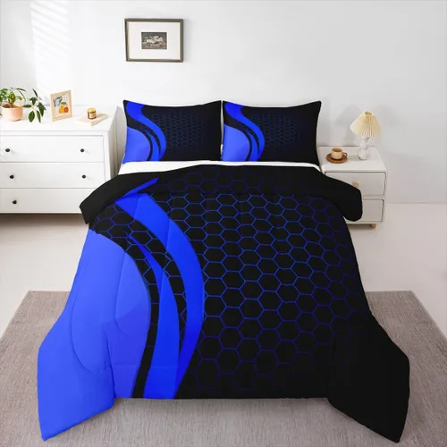Miniatura 40 de Feelyou Lindo juego de ropa de cama de ajolote para niños y niñas tamaño twin, juego de edredón de salamandra para niños, mujeres y hombres, edredón