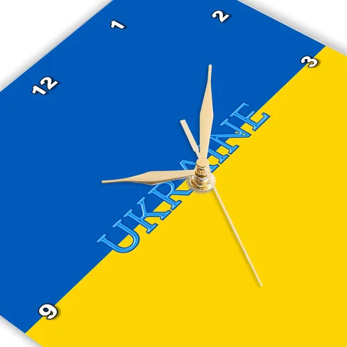 Miniatura 3 de 3dRose Flag of Ukraine of Blue and Yellow 10x10 Wall Clock