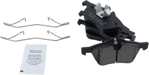 Miniatura 4 de TRQ Kit de pastillas de freno delanteras y traseras y rotores Kit de productos químicos de freno, pastillas de freno de cerámica compatible con Mini