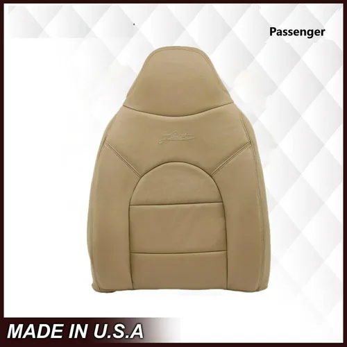 Miniatura 3 de 2000 Ford F250 F350 F450 Lariat Super Duty Funda de asiento de cuero genuino de repuesto en color marrón pergamino medio