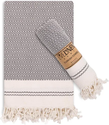 Miniatura 13 de Evelynen - Juego de 2 toallas de mano turcas para baño y cocina, toallas de mano bohemias con bucles para colgar, para cara, té, plato, cocina