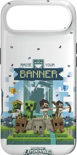 Miniatura 27 de Minecraft Legends Raise Your Banner Mobs Group Shot - Carcasa para iPhone 17