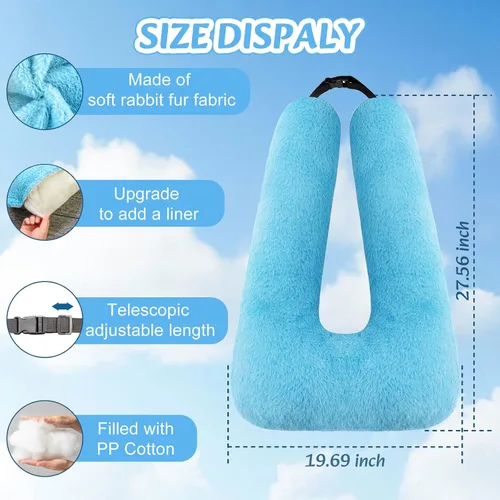 Miniatura 2 de Almohada de viaje, almohada de automóvil para niños y adultos, almohadas de viaje ergonómicas para ayudar a dormir para soporte de cuello y cuerpo