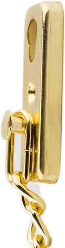 Miniatura 3 de Cerradura de puerta de cadena de acero inoxidable, resistente al interior, cerradura de puerta sin llave, añade seguridad adicional con resorte