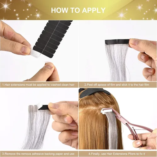 Miniatura 6 de EHDIS Cinta en extensiones de cabello Alicates de acero inoxidable Extensiones de superficie plana Cinta de sellado de cinta Alicates Herramienta