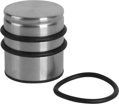 Miniatura 3 de KINJOEK Tope de puerta pesado, sin taladro, tope de puerta de acero inoxidable con bandas de goma protectoras, cuña de puerta para oficina, hogar