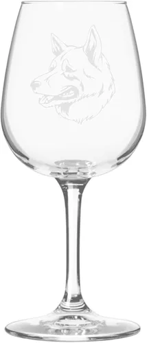Miniatura 568 de Copa de vino de 12.75 onzas con diseño de perro grabado