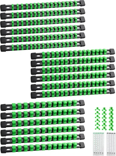Miniatura 38 de ALOANES 3 organizadores de enchufes de acrilonitrilo butadieno estireno (ABS), rieles de enchufe para unidades de 3/8 pulgadas, soportes de enchufe