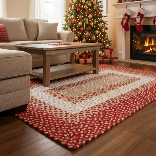Miniatura 37 de Super Area Rugs Alfombra Trenzada Estilo Granja de 20x30 Pulgadas - Alfombra de Algodón Natural Suave para Baño, Cocina, Entrada - Alfombra Tejida