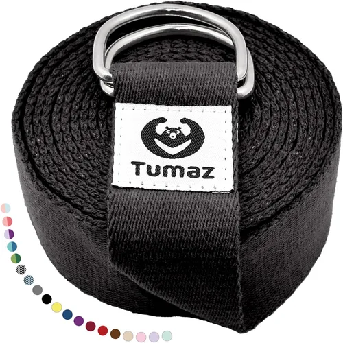 Miniatura 19 de Tumaz Yoga Strap/Stretch Bands [15+ Colors, 6/8/10 Feet Options] with Extra Safe Adjustable D-Ring Buckle, Durable and Comfy Delicate Texture - Best