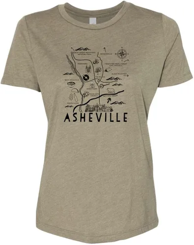 Miniatura 8 de Cute Women's Screen Printed Crew Neck Tee, Shirts With Sayings, Dusty Blue or Olive