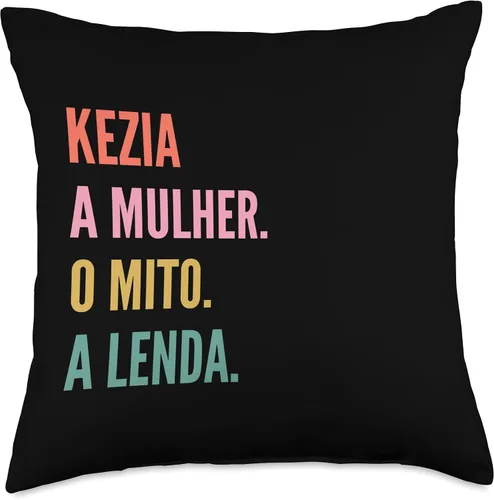 Miniatura 4 de Designs De Nomes Engraçados Para Mulher Divertida almohada portuguesa con diseño de primer nombre Kezia, 16 x 16 pulgadas, multicolor