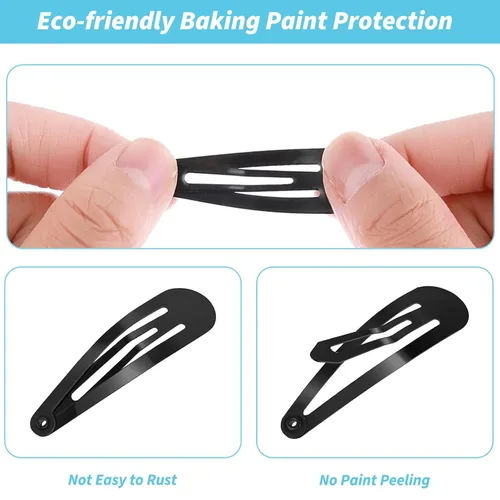 Miniatura 4 de 40 pinzas para el cabello para mujer, pasadores de metal grandes con caja de almacenamiento, accesorios antideslizantes para mujeres, niñas, niños