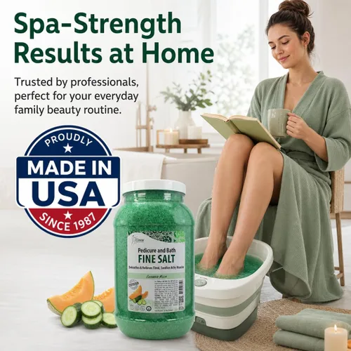 Miniatura 7 de SPA REDI - Remedio de Inmersión para Pies y Sal Fina de Baño de Pepino y Melón, 3.79 L - Hecho con Sales del Mar Muerto, Aceite de Argán, Aceite