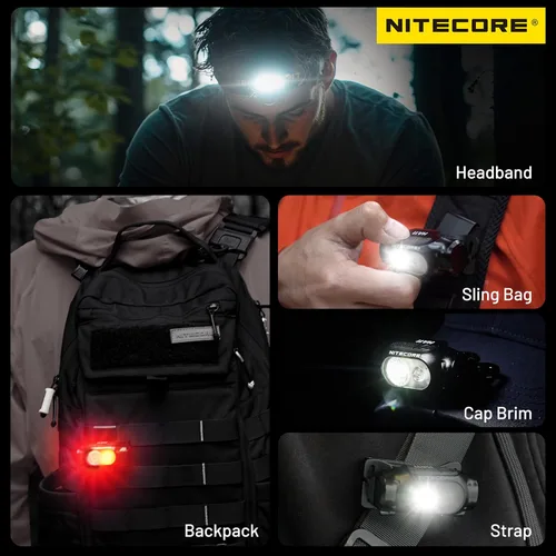 Miniatura 9 de Nitecore HA11 240 lúmenes Ultra Ligero AA Faro de doble haz etiqueta para faros delanteros (diadema normal)