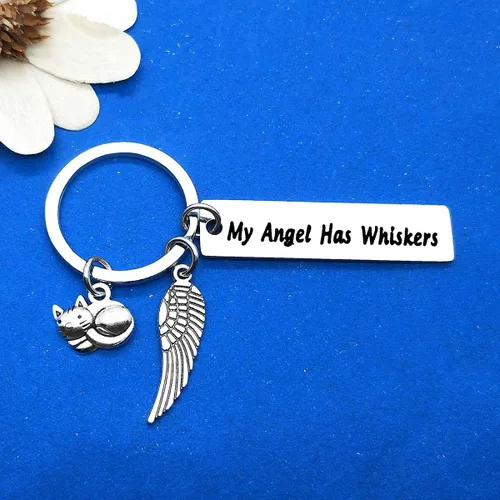 Miniatura 6 de Dabihu Llavero de regalo conmemorativo para mascotas, joyería de condolencias con bigotes en memoria de gatos, regalo de condolencias para amantes