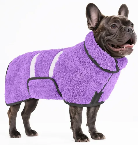 Miniatura 28 de Bienbee Bata de baño para perro, de secado rápido, súper absorbentes, para perros pequeños, medianos y grandes, abrigo de secado para después